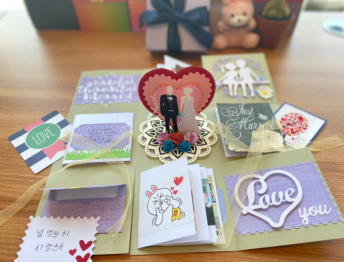 1 Layer Green and Purple Wedding