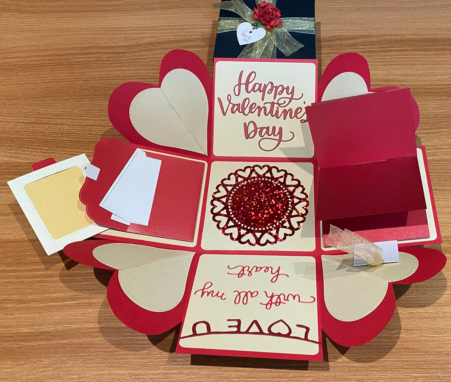 Valentine's Day Red and Beige