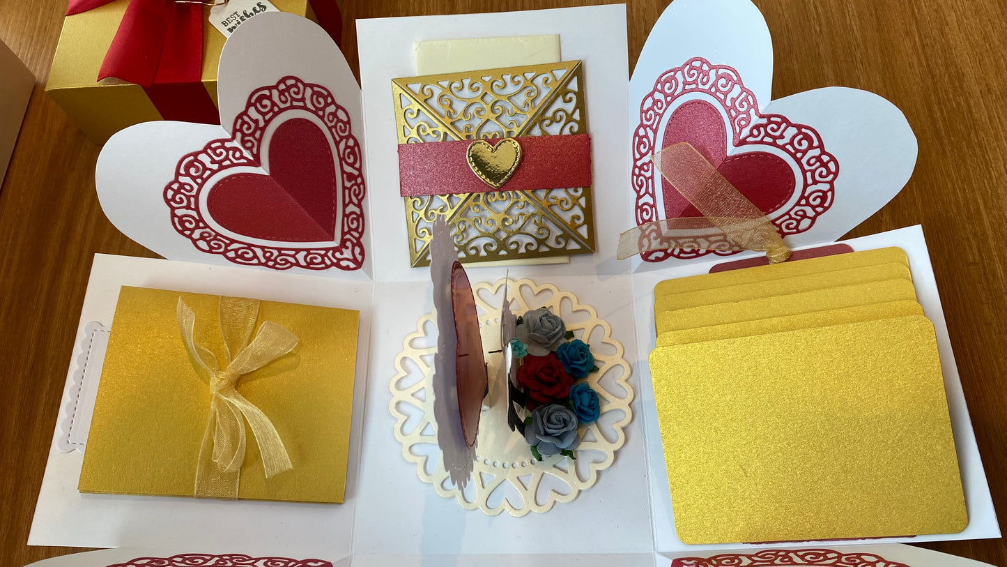 Wedding Box Red and Gold